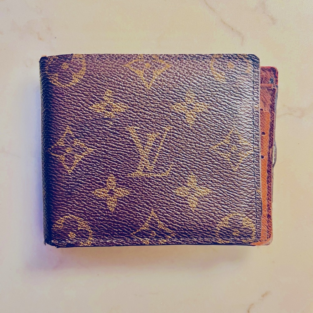 Used mens Louis Vuitton trifold wallet